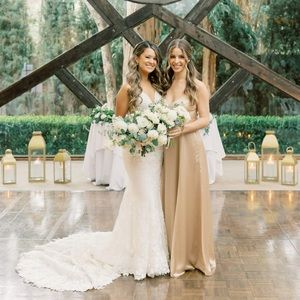 Show Me Your MuMu Godshaw Goddess Bridesmaid Dress in Champagne